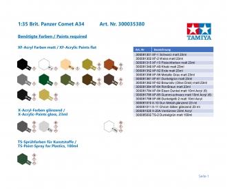 1:35 Brit. Tank Comet A34, plastic model kit