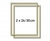 2 Aluminium Frames Gold 24 x 30 cm - Painting by Numbers