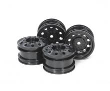 1:14 RaceTruck Whl FR, wheel set, black