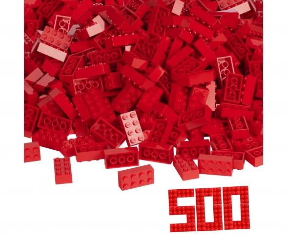 Blox 500 red 8 pin Bricks loose