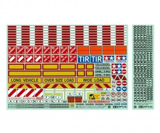1:14 Warning-Sticker Set Tractor/Trailer, decal set