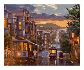 Evening in San Francisco 40 x 50 cm - Painting by Numbers