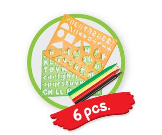 A&F Pochoirs à colorier avec stylos