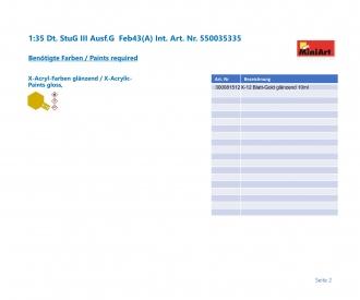 1:35 Dt. StuG III Ausf.G  Feb43(A) Int.
