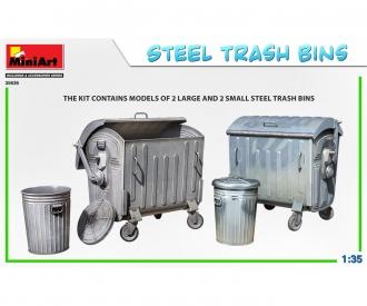 1:35 Steel Trash Bins modern