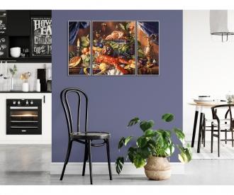 Magnificent Still Life Triptych - Painting by Numbers