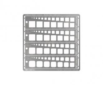Modeling Quadrat Schablone 1-10mm (4) PE