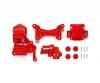 TA-01/02 Front Gear Case, 4WD spare parts, red