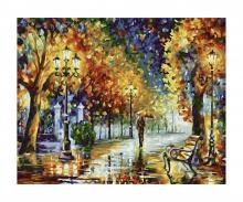 Promenade in Autumn 24 x 30 cm - Painting by Numbers