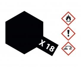 X-18 Semi Gloss Black, acrylic paint, 10 ml