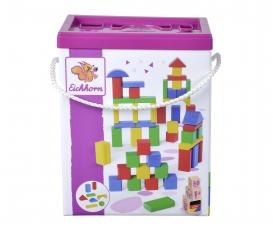 Coloured Wooden Blocks - 50 Pieces