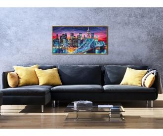 Manhattan at Night  40 x 80 cm - Painting by Numbers