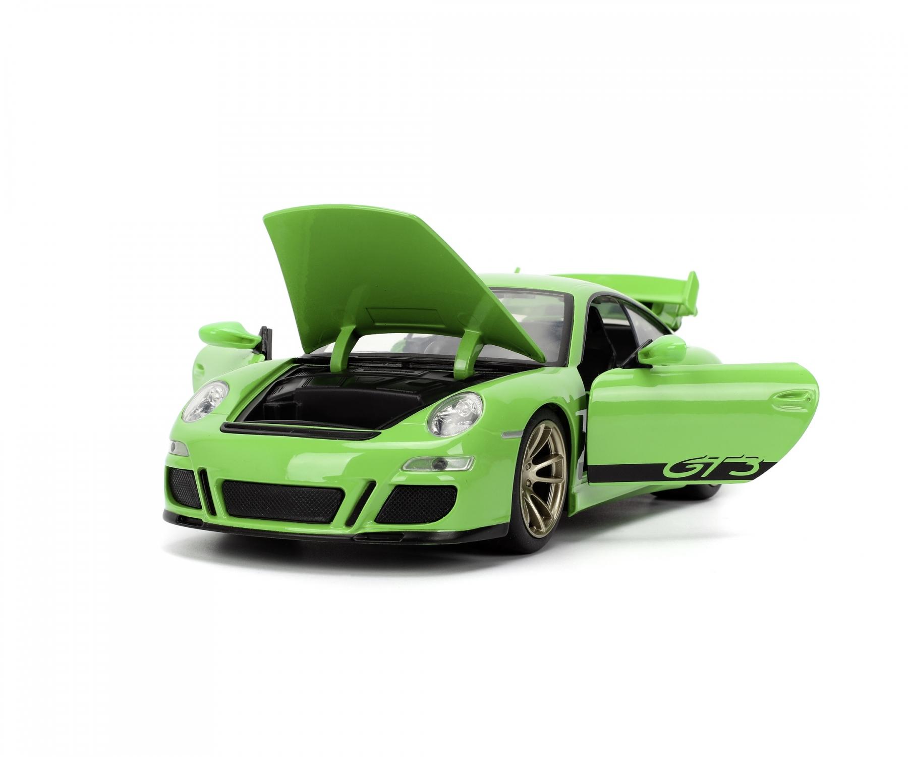 Jada Toys Fast And Furious Porsche 911 GT3 2007 - Voiture Miniature Fast X 1:24 Avec Pièces à Ouvrir, 20cm