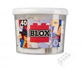 Blox - 40 briques de 8 blanches - compatibles avec les briques de jeu connues