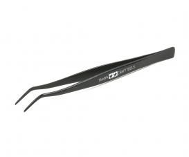 Angled Tweezers, model tool, stainless steel