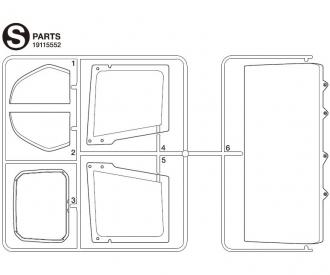 Clear Glass Panes S Parts for Model Assembly