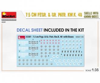 1:35 Ammo-Box/Projectile 7.5cm KwK.40
