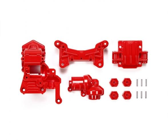 TA-01/02 Front Gear Case, 4WD spare parts, red