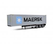 1:24 Container Anhänger blau