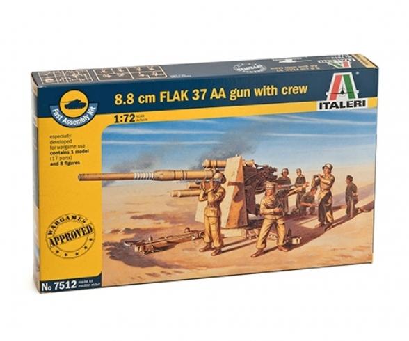 1:72 FLAK 37 AA Gun, 8.8cm (1 fast ass.)