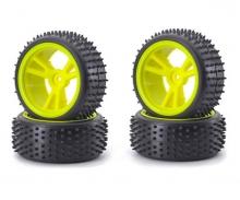 1:10 Spike Tyres vo./Fl. Yellow 3-sp.(4)