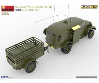 1:35 Voiture radio américaine K-51 avec remorque K-52