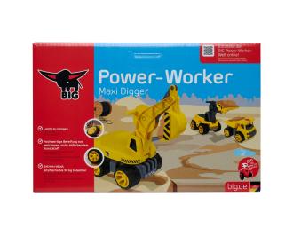 BIG Power Worker Maxi Digger with 360° Seat and Soft Tyres