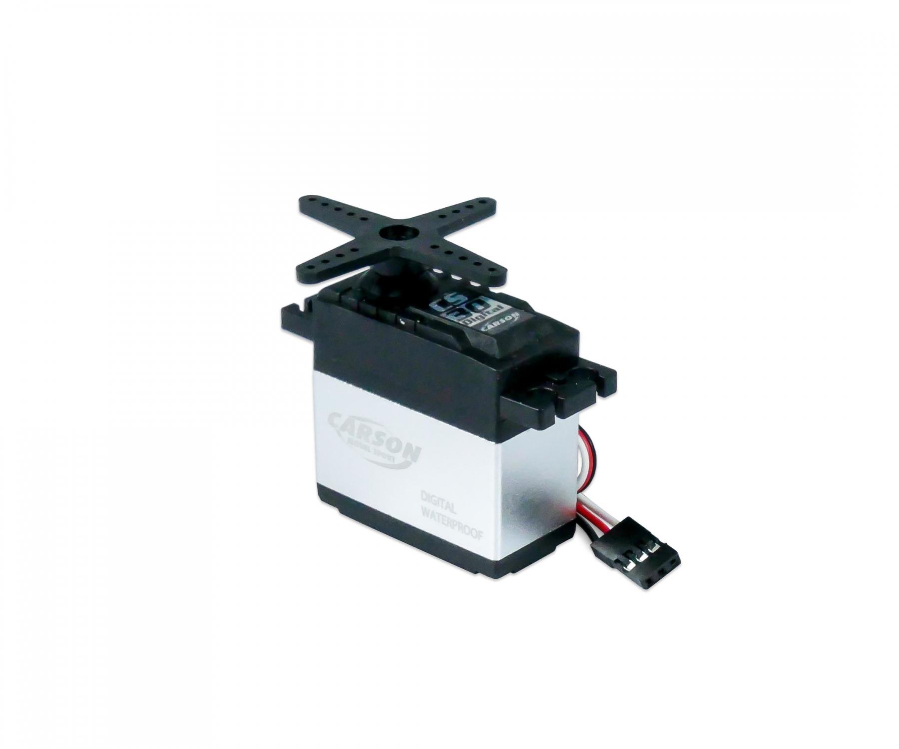 Carson 500502052 Digitalservo CS-17-17kg/kugelgelagert/JR - Zubehör für ferngesteuerte Autos, Modellbau, RC Servo, RC Zubehör, Grau