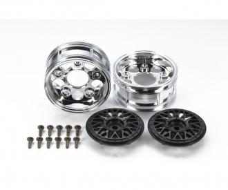 2-Piece Mesh Wheels Black, RC wheel set, 1:10