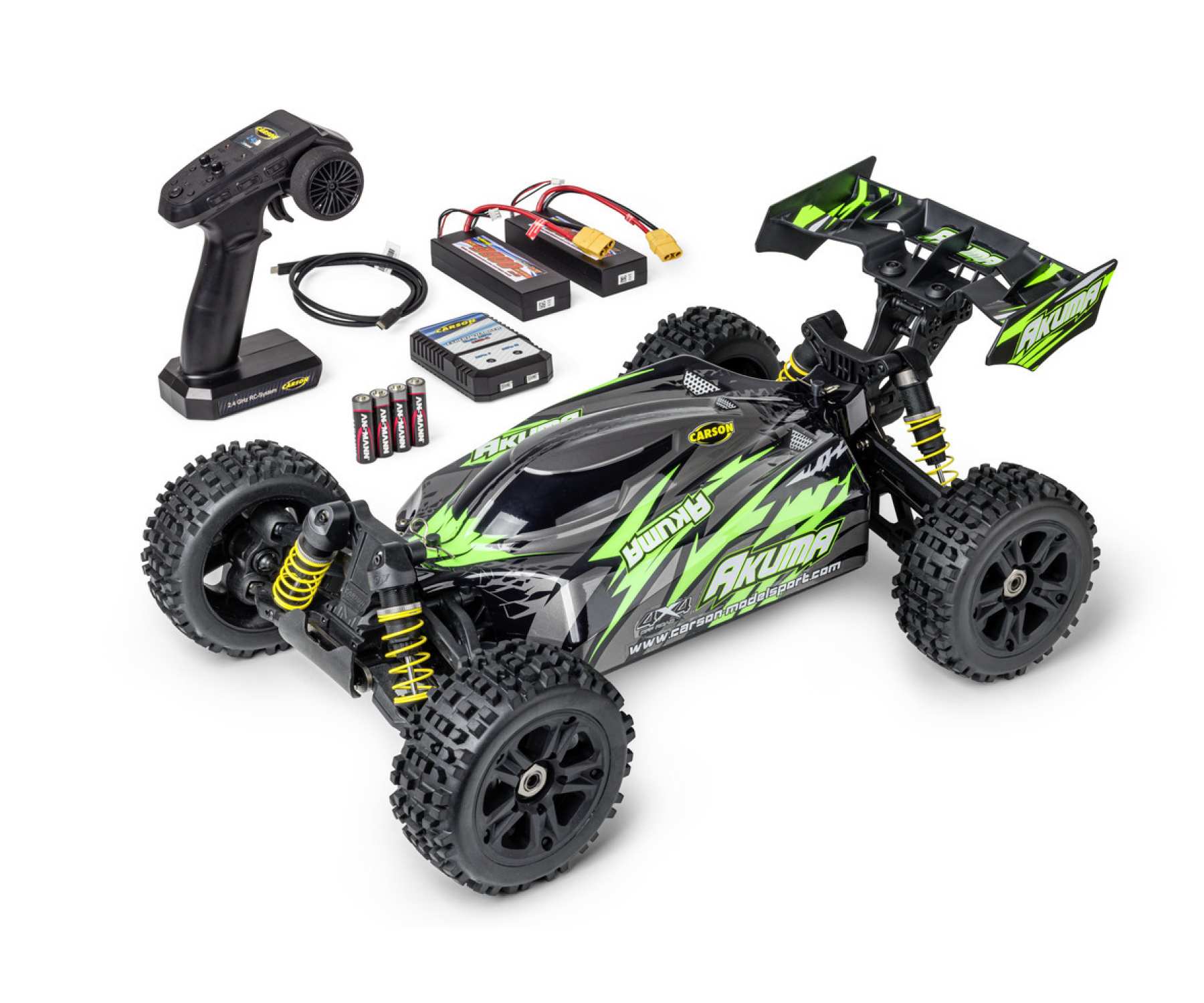 Buy 1:8 Akuma Buggy 4WD 100% RTR green online Carson