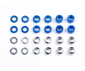 Aluminum Spacer Set 5,5/3mm blue/silver
