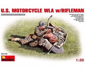 1:35 US Motorcycle WLA with Rifleman