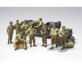 1:48 WWII US Willys Jeep, model kit, figure set