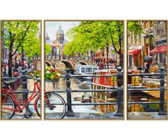 Amsterdam Triptych - Painting by Numbers