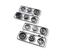 Schwarzes Räder-Set, Modellzubehör, vorne und hinten