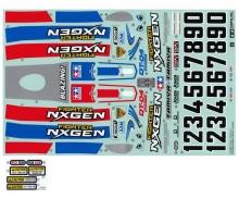 DT-04 Sticker NXGEN Red/Blue Decal Sheet