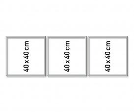 3 Aluminium Frames Silver Triptych 120 x 40 cm - Painting by Numbers