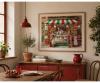 Italian Ice Cream Parlour 40 x 50 cm - Painting by Numbers