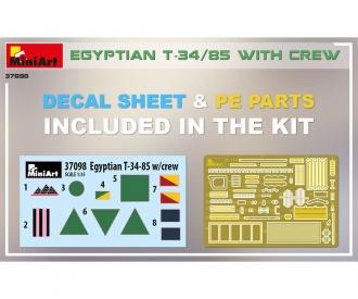 1:35 Egyptian T-34/85 w/crew (4)