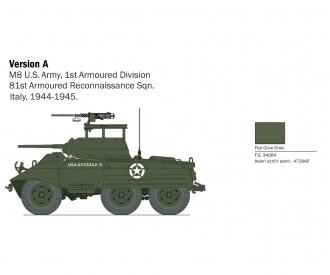 Italeri M8/M20 Greyhound Model Kit 1:56