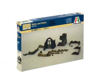 1:72 Murs et ruines avec accessoires