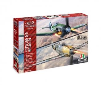 1:72 BF109 F-4 et FW 190 D9 War Thunder