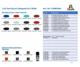 1:24 Ford Escort Zakspeed Gr.2 D&W