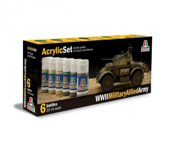 Italeri Acrylic Set WWII Military Allied Army
