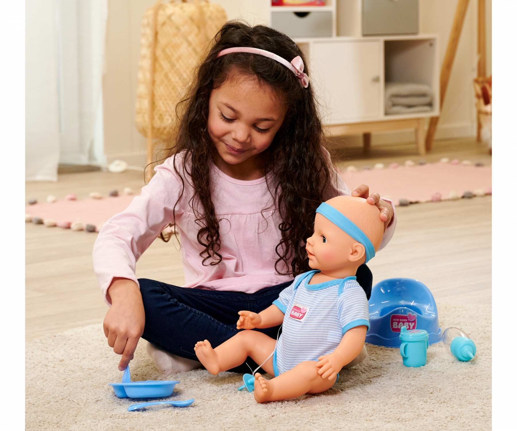 Buy New Born Baby Baby Doll, Blue Accessories online Simba Toys