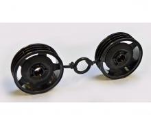 Front Wheels, replacement part, black pair