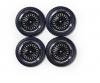 1:10 wheel set Rally Design3 (4) chr./bl