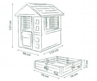 Smoby Life Spielhaus Square mit Sandkasten