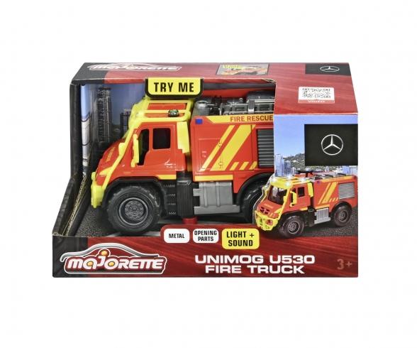MAJORETTE 3040/3070 - MERCEDES-BENZ Unimog Fire Rescue + remorque 1