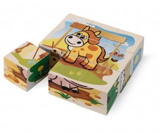 EH Puzzle d'images cubes La Ferme